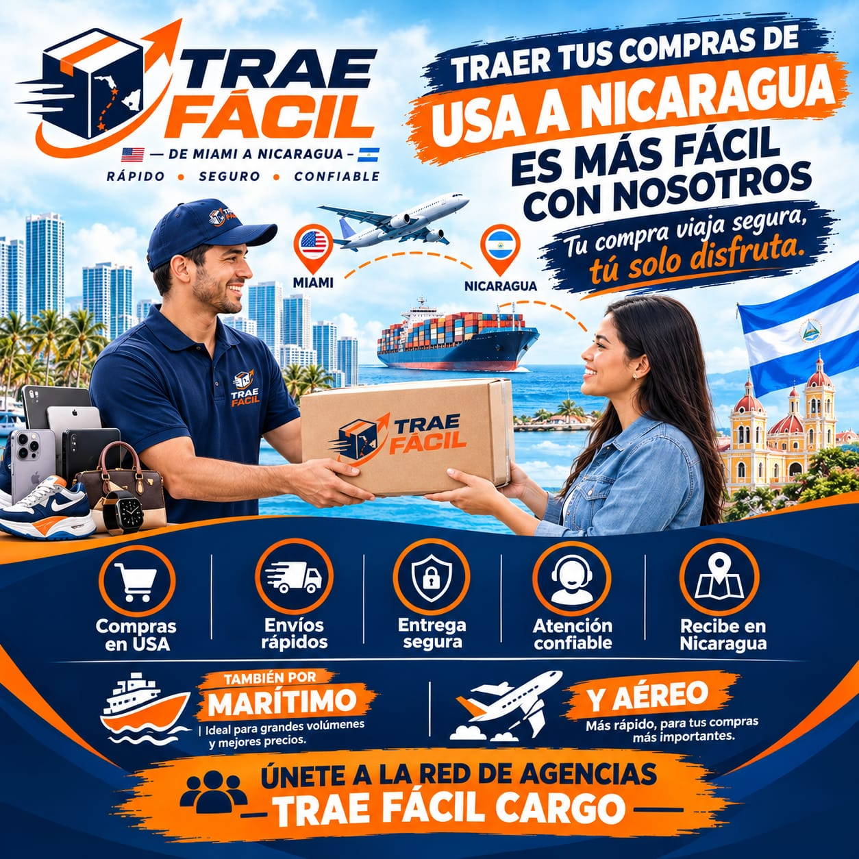 Trae Fácil Cargo: compras desde Estados Unidos, envíos y entrega en Nicaragua